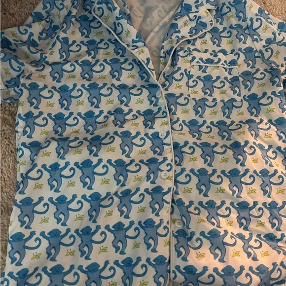 Blue monkey pjs - Picture 2 of 3